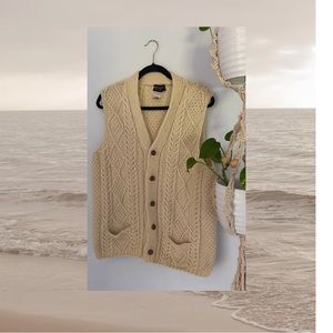 100% Northern Ireland Wool Oversized Vest